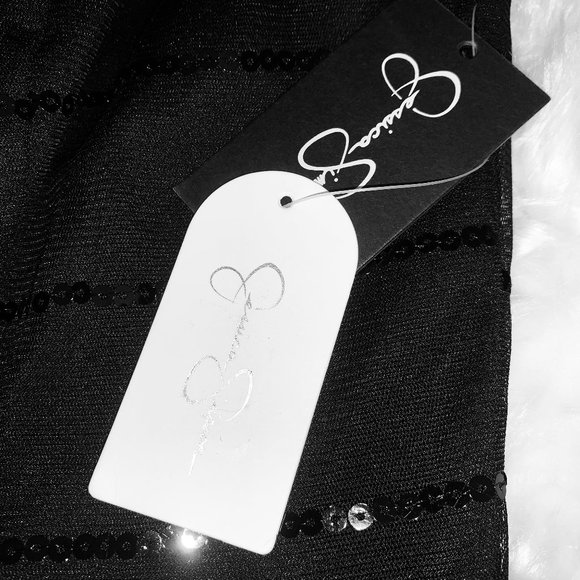 NWT JESSICA SIMPSON Sleeveless Black Sequin Dress - Picture 5 of 6